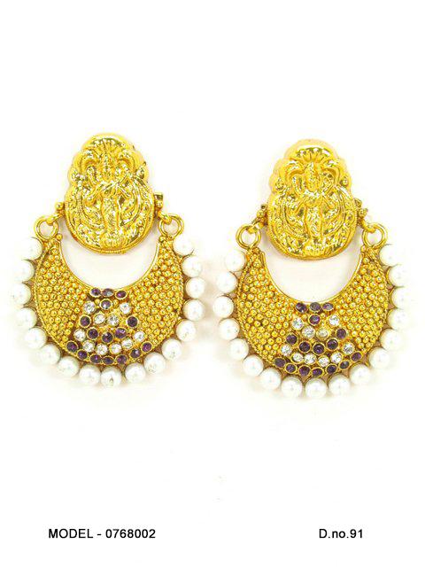 Unique Gold Plated Chandbali - Mata Payals Exclusive Silver Jewellery