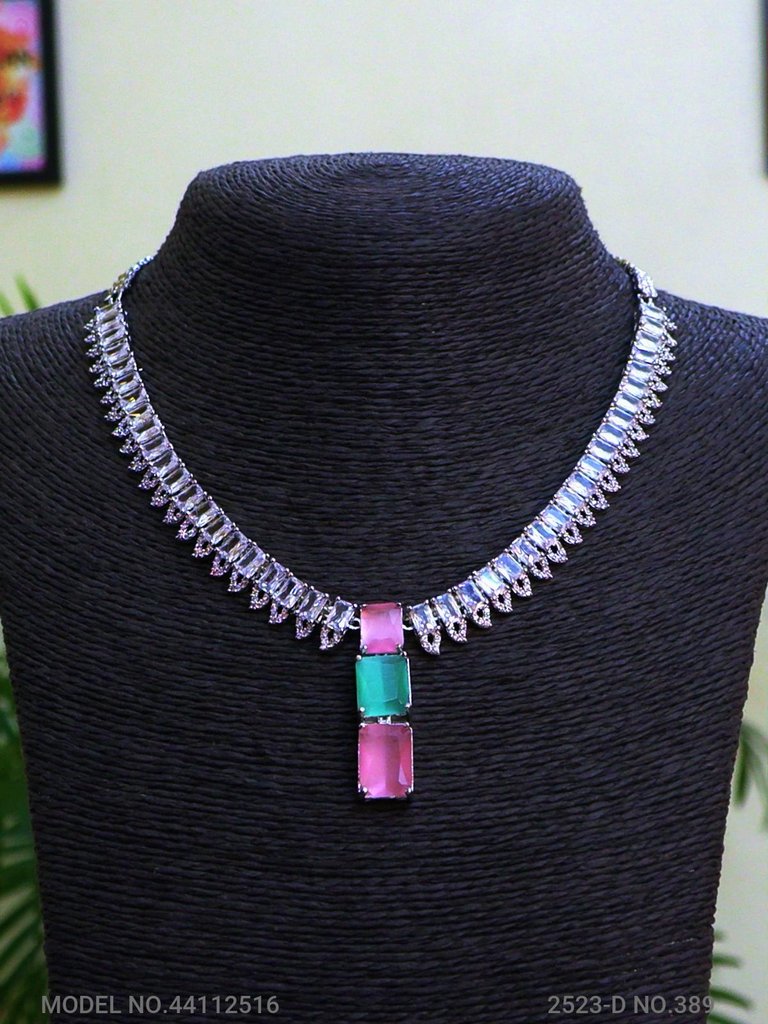 Light weighted CZ Necklace Set