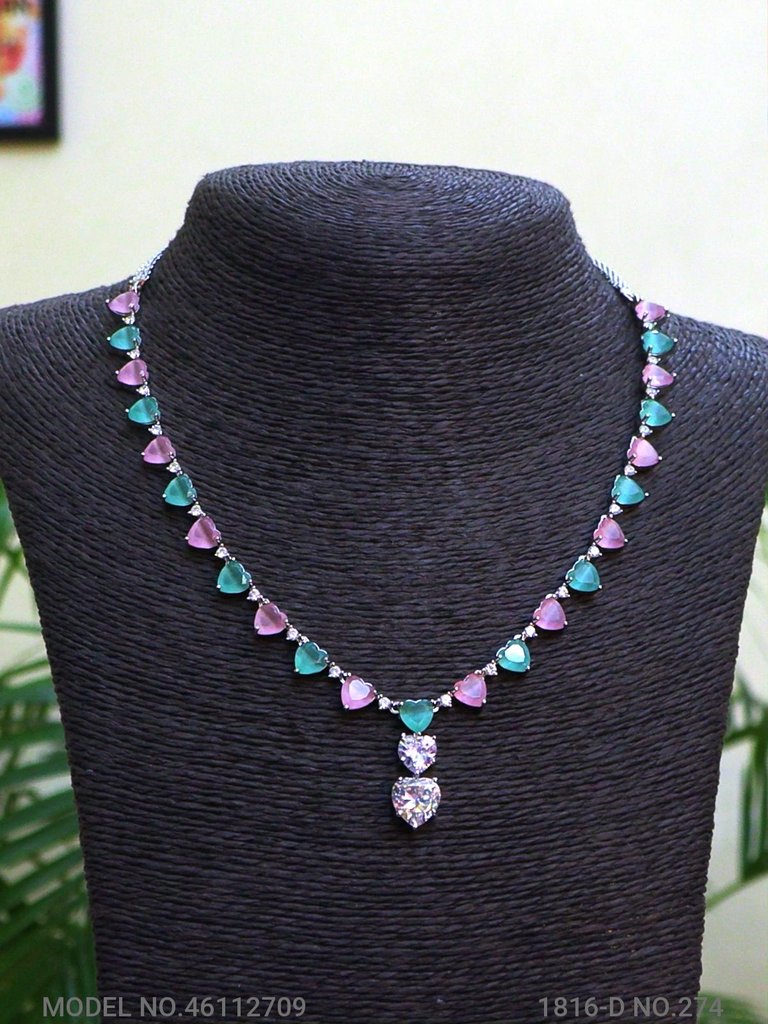 Light weighted CZ Necklace Set