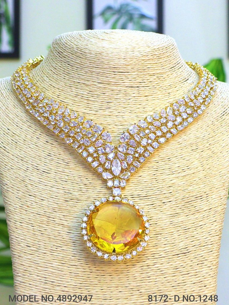Fashion Necklace Set | Artificial Diamonds / Zircons