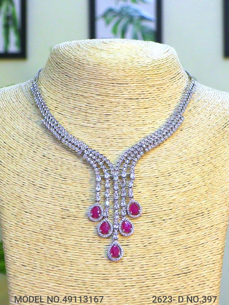 Classic Necklace | AD Jewellery | Handcrafted
