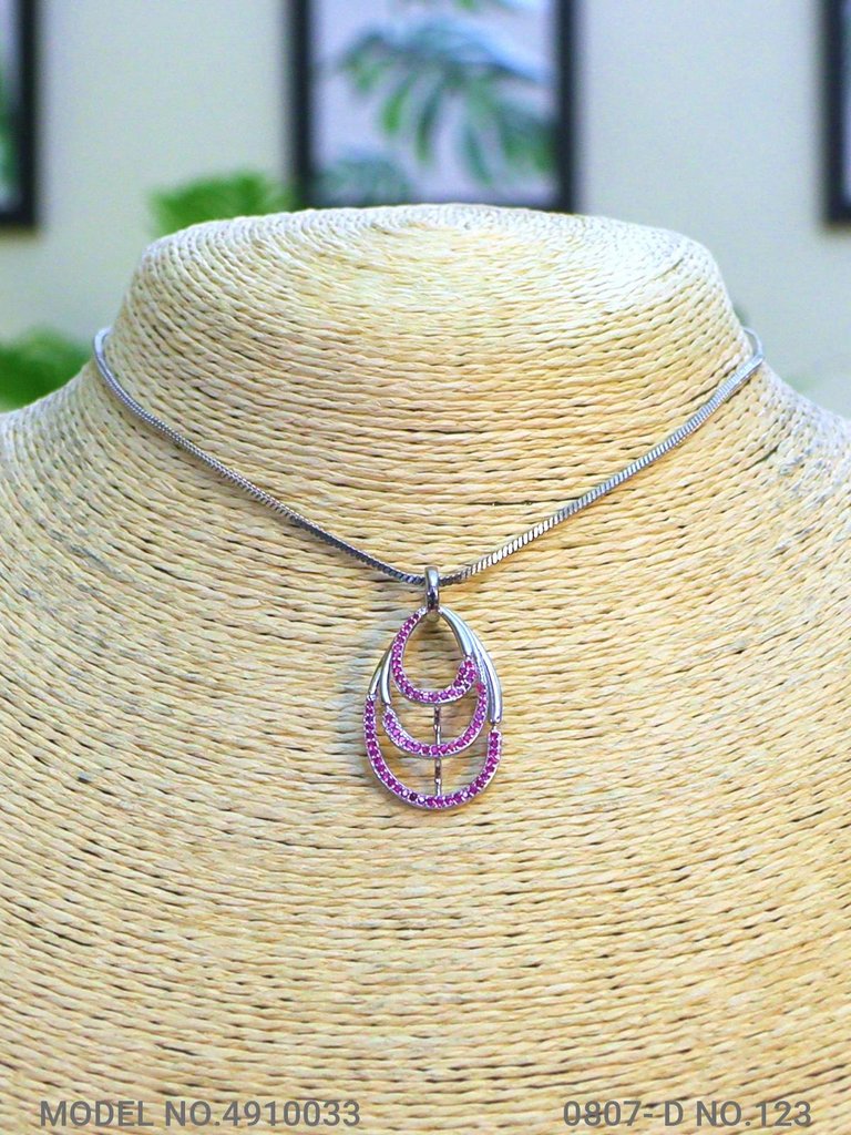 American Diamond Pendant Set