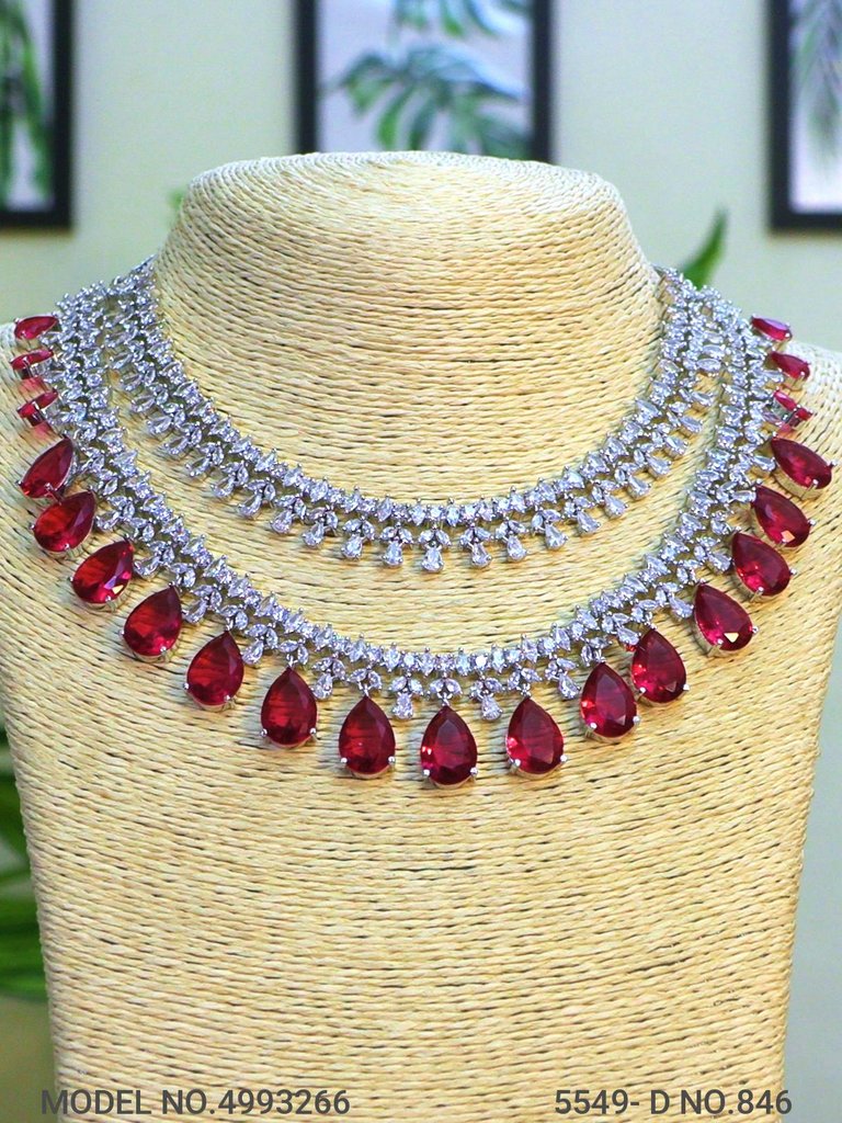 Fashion Necklace Set | Artificial Diamonds / Zircons