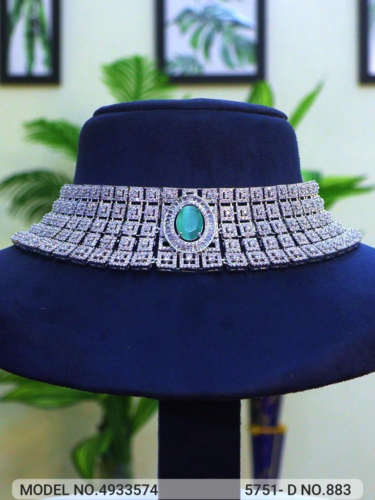 Articfical Diamond AD Necklace Set