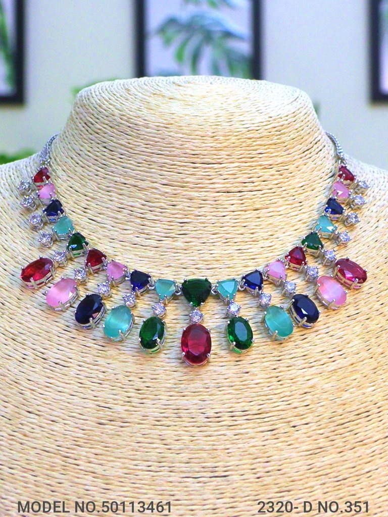 Light weighted CZ Necklace Set