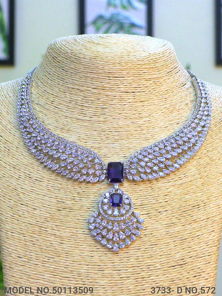 Classic Cz Jewelry Set with Earrings
