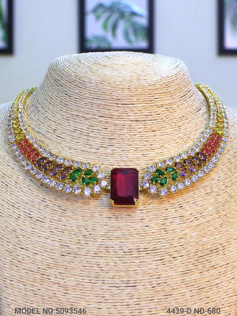 Fashion Necklace Set | Artificial Diamonds / Zircons