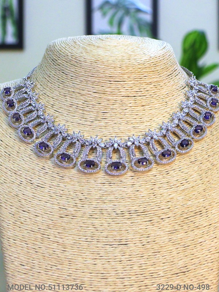 Light weighted CZ Necklace Set