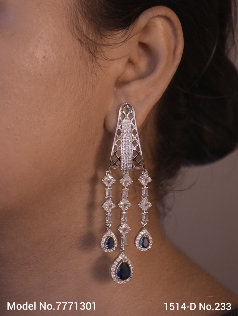 Statement Earrings with AD stones