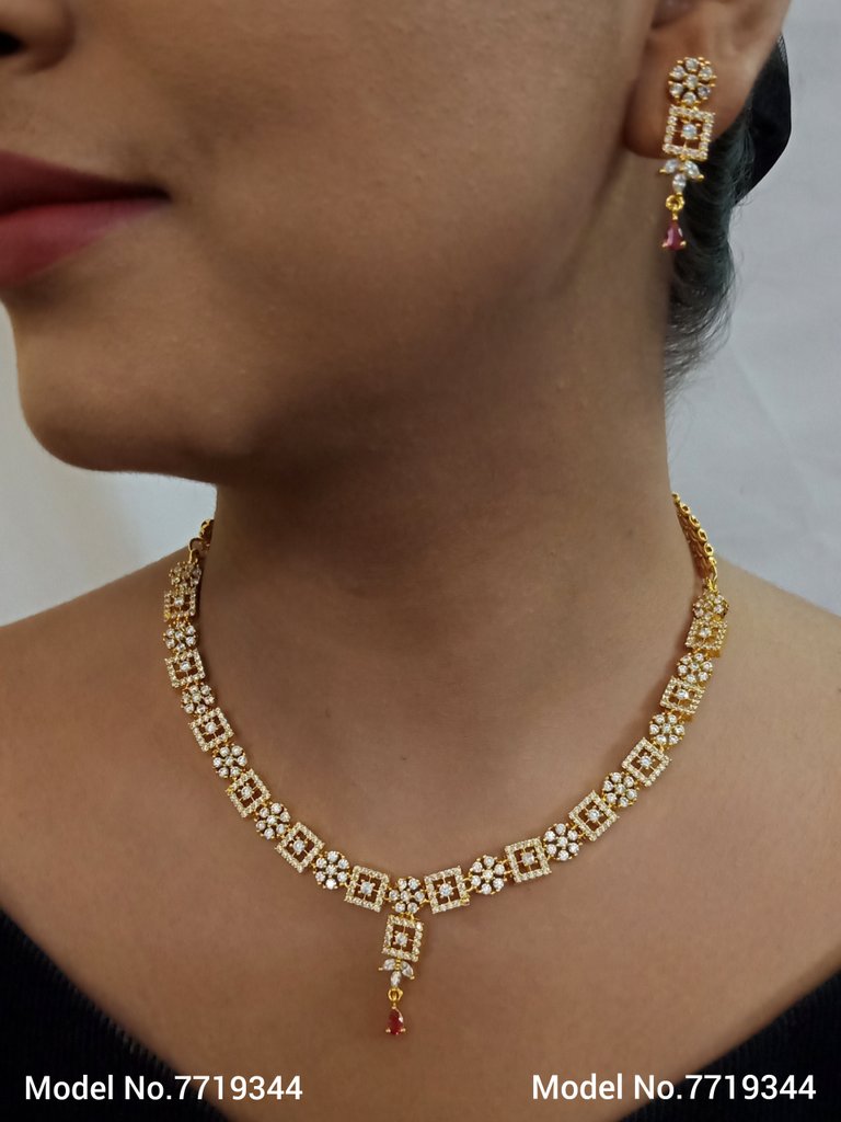 Classic Necklace | AD Jewellery | Handcrafted