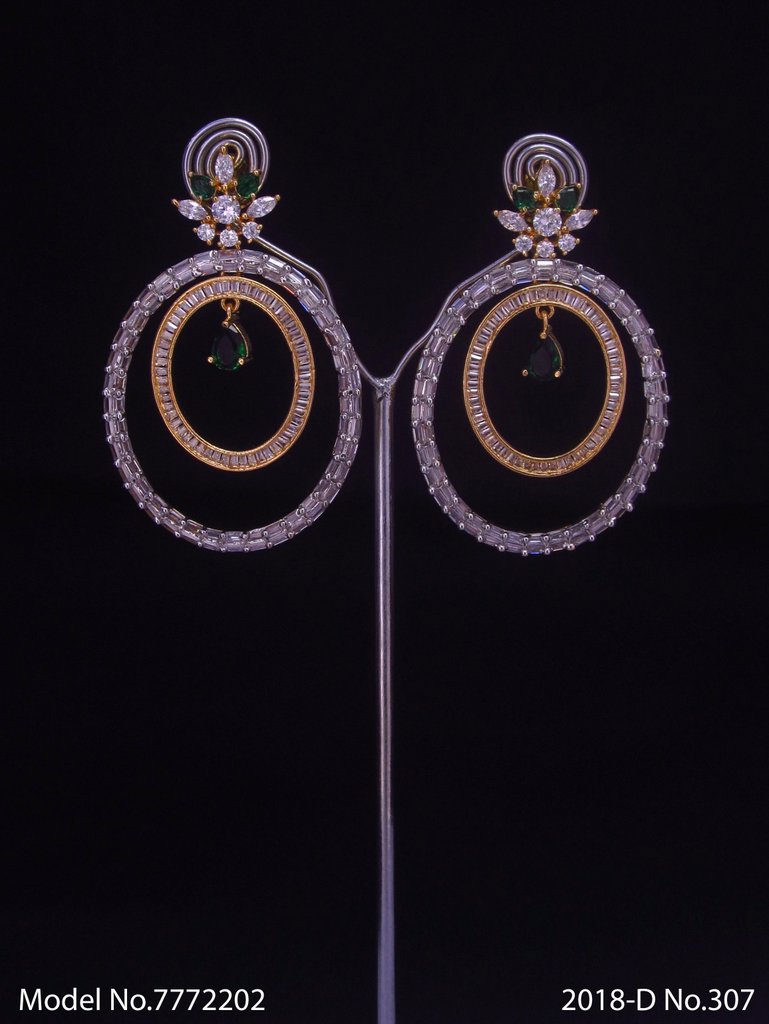 Original Zircon Long Earrings