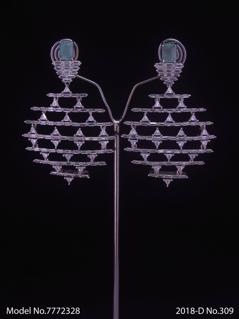 Statement Earrings with AD stones