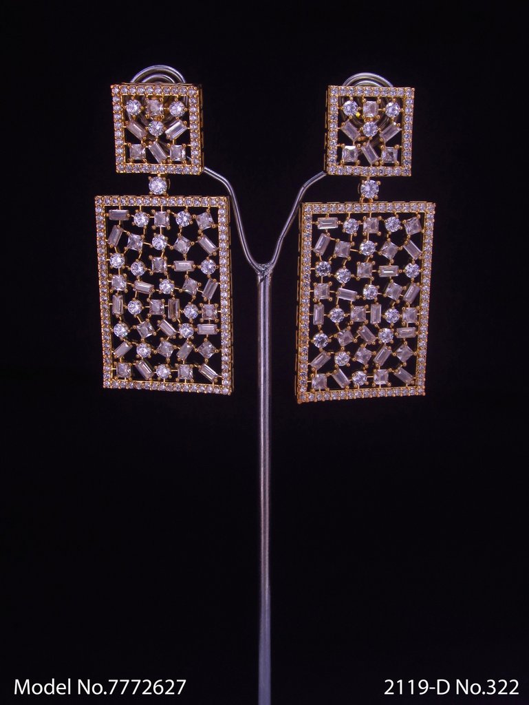 Original Zircon Long Earrings