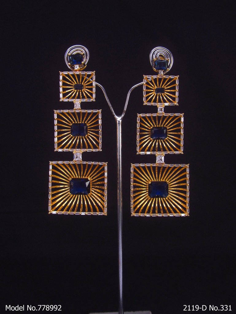 Original Zircon Long Earrings