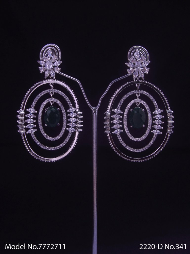 Real Zircon Long Fashion Earrings