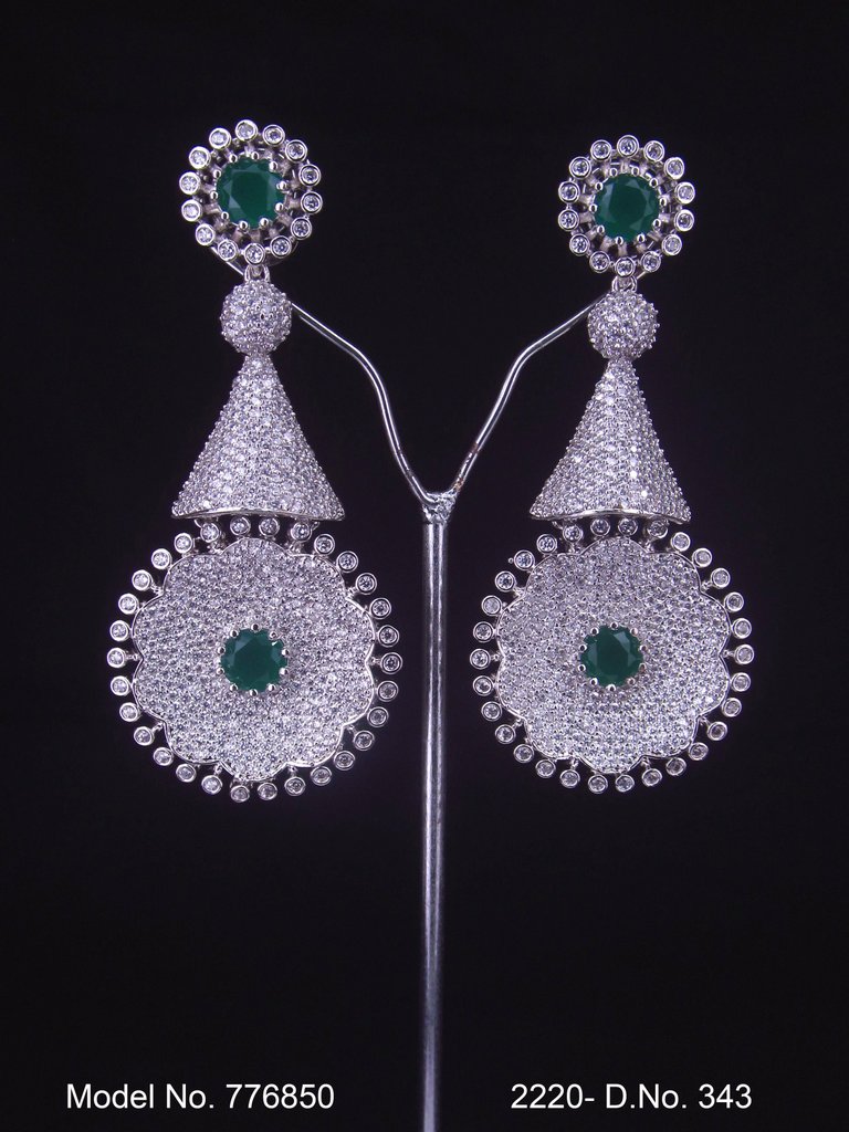 Statement Earrings with AD stones