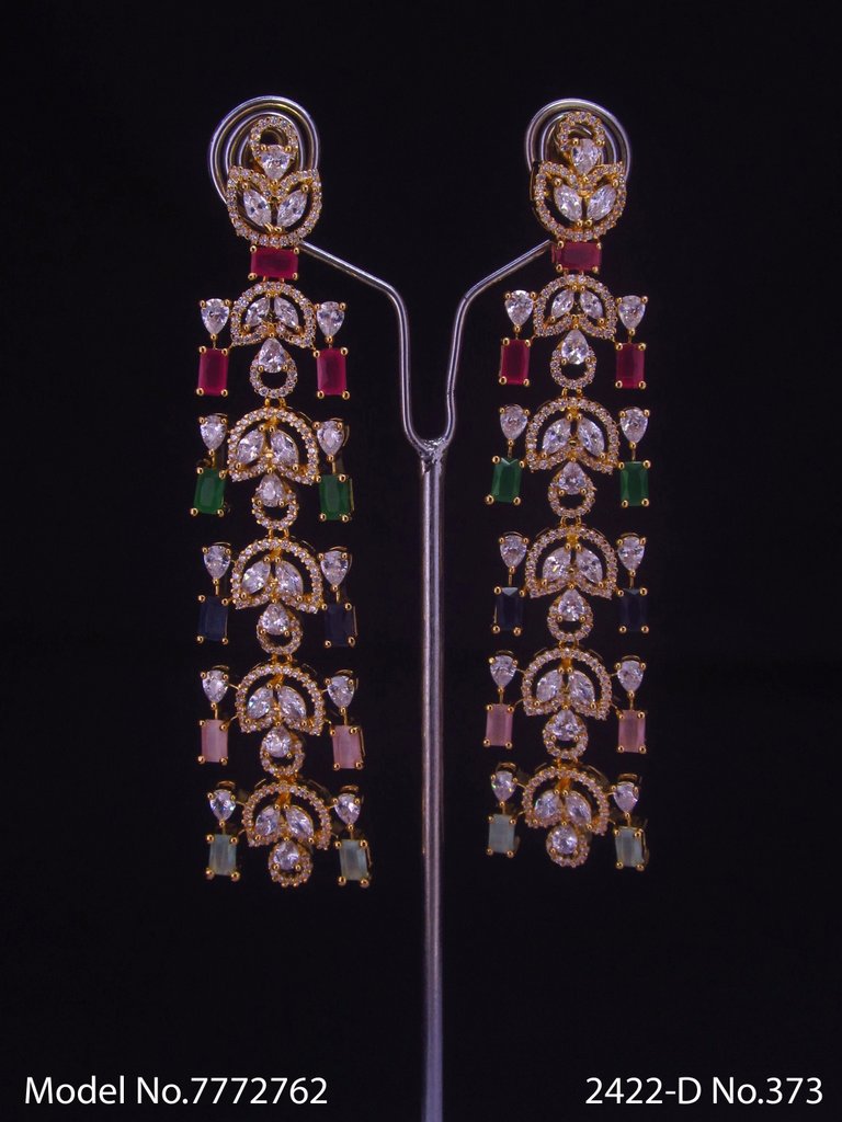 Statement Earrings with AD stones