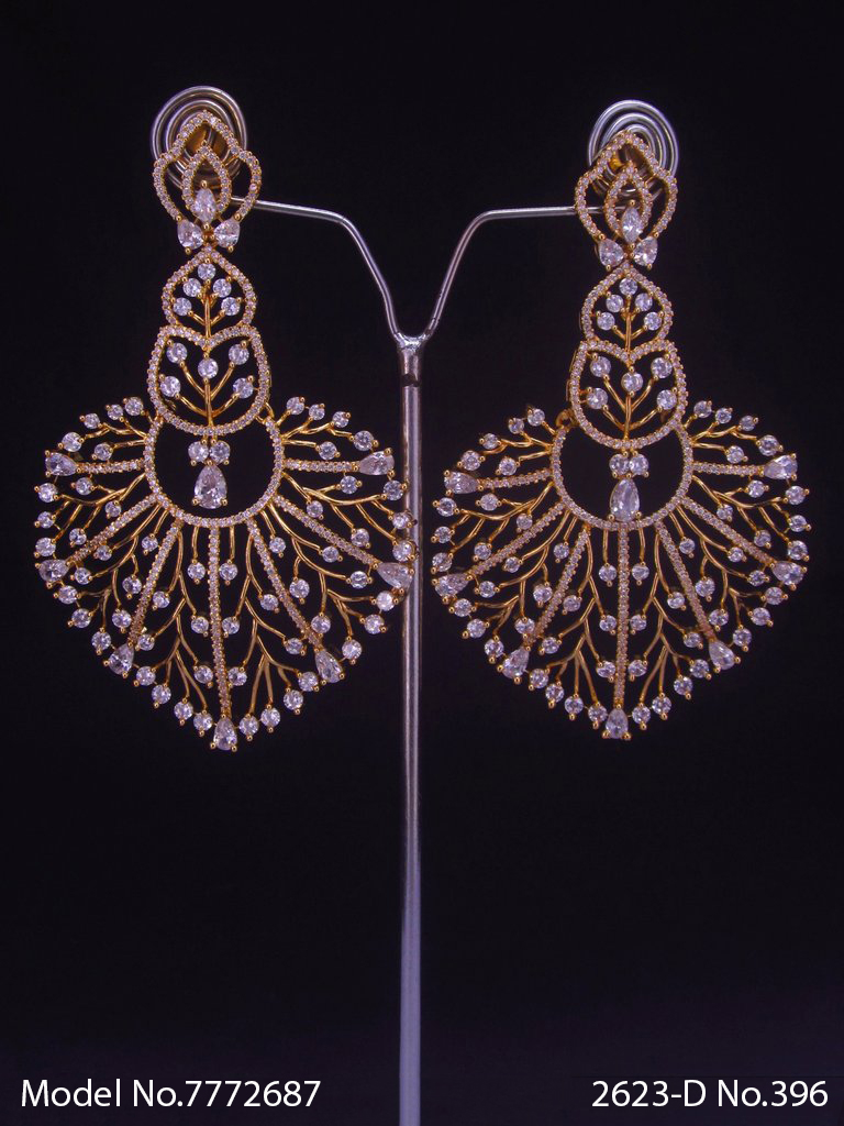 Original Zircon Long Earrings