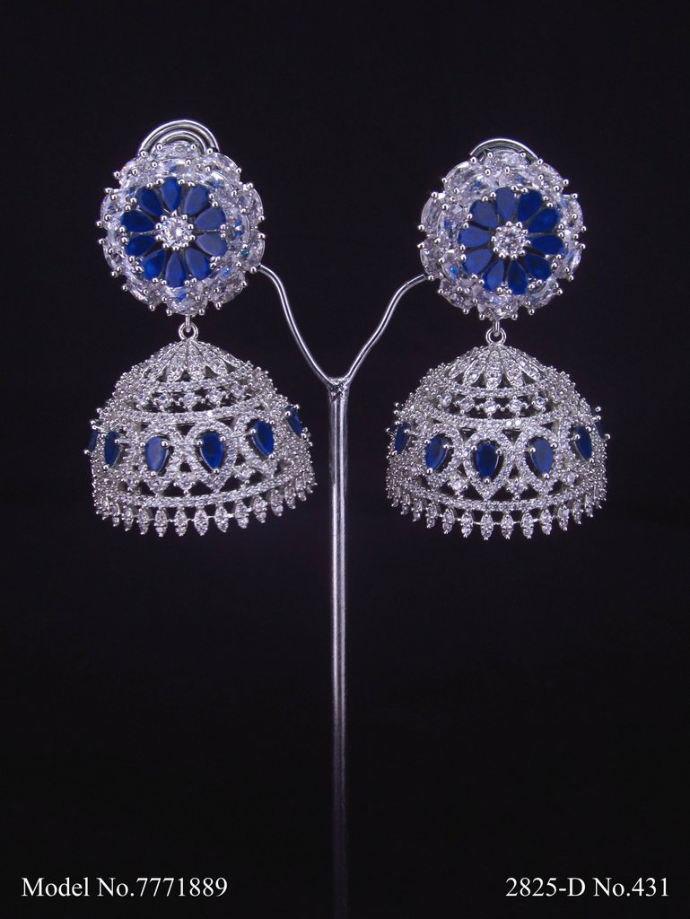 CZ Jhumka Earrings