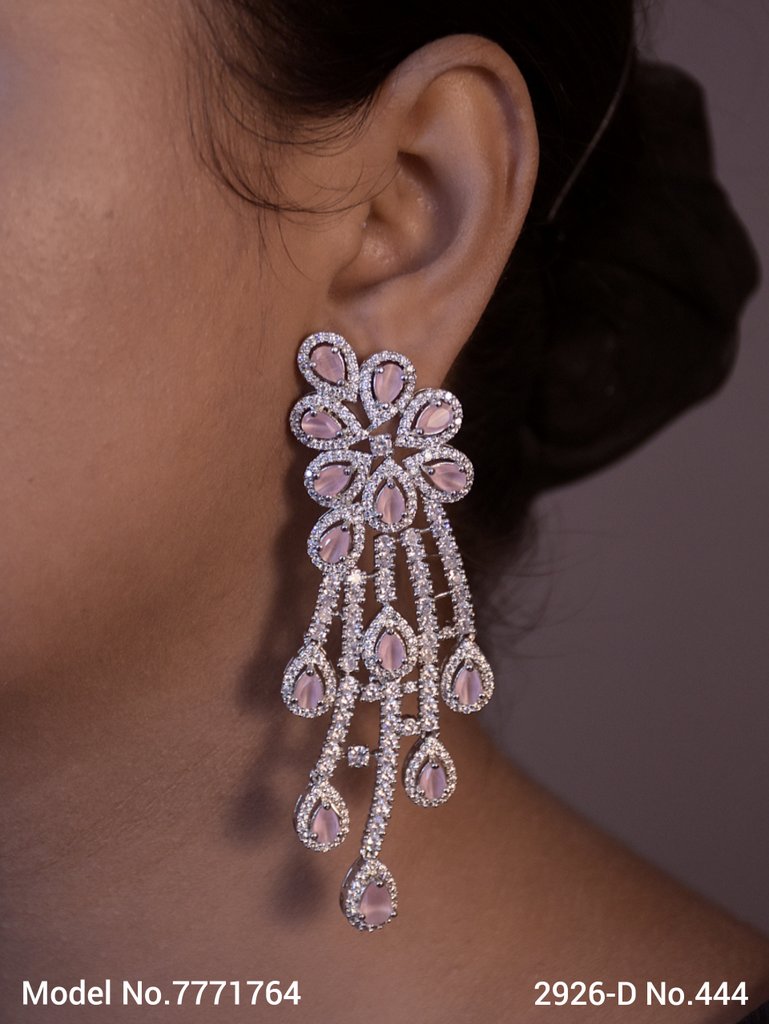 Real Zircon Long Fashion Earrings