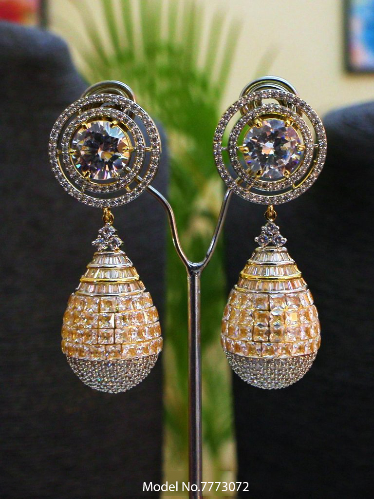 Statement Earrings with AD stones