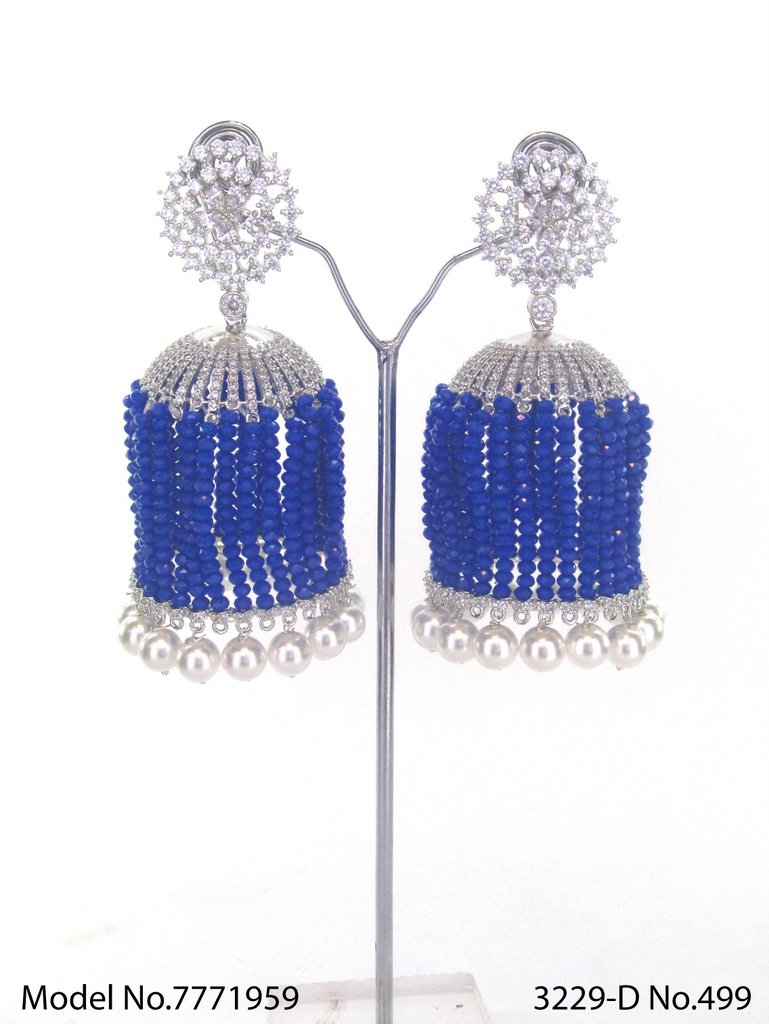 CZ Jhumka Earrings