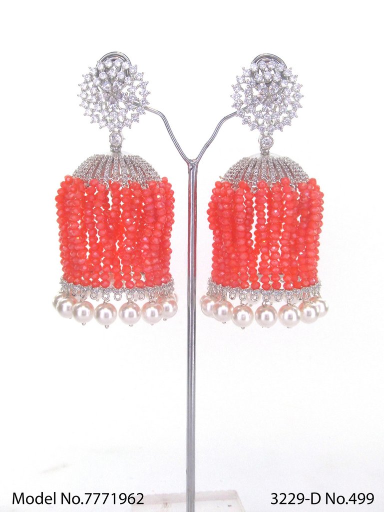 CZ Jhumka Earrings