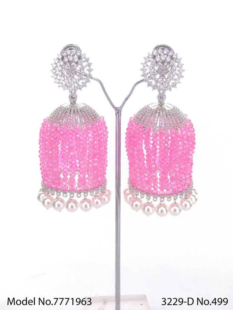 CZ Jhumka Earrings