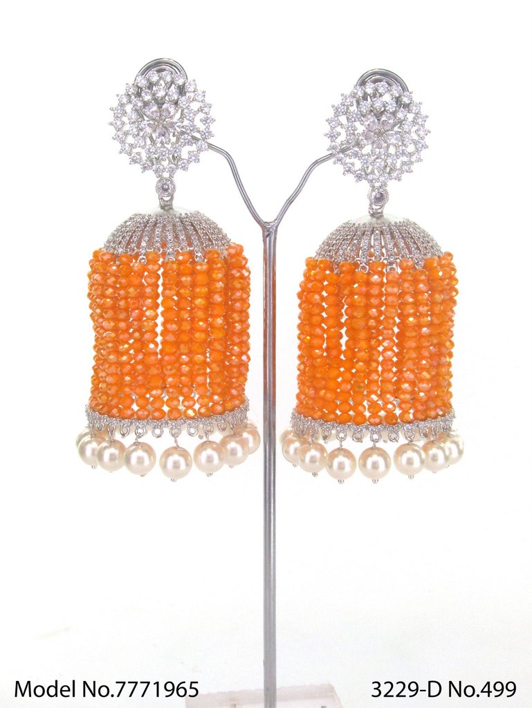 CZ Jhumka Earrings