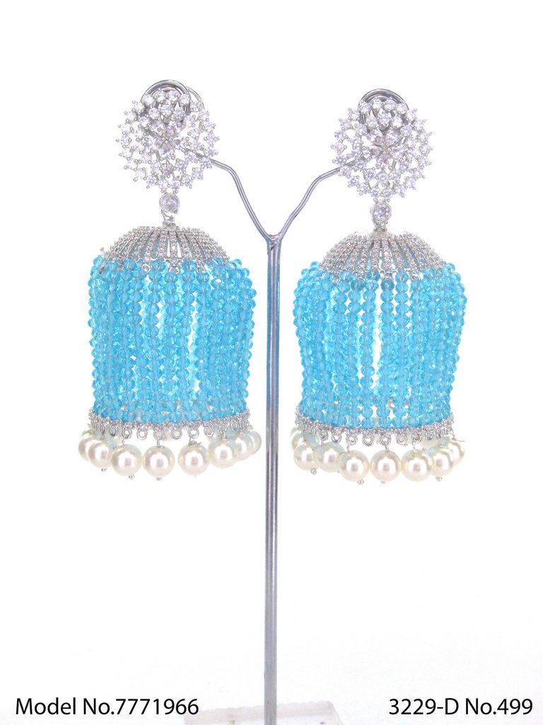 CZ Jhumka Earrings