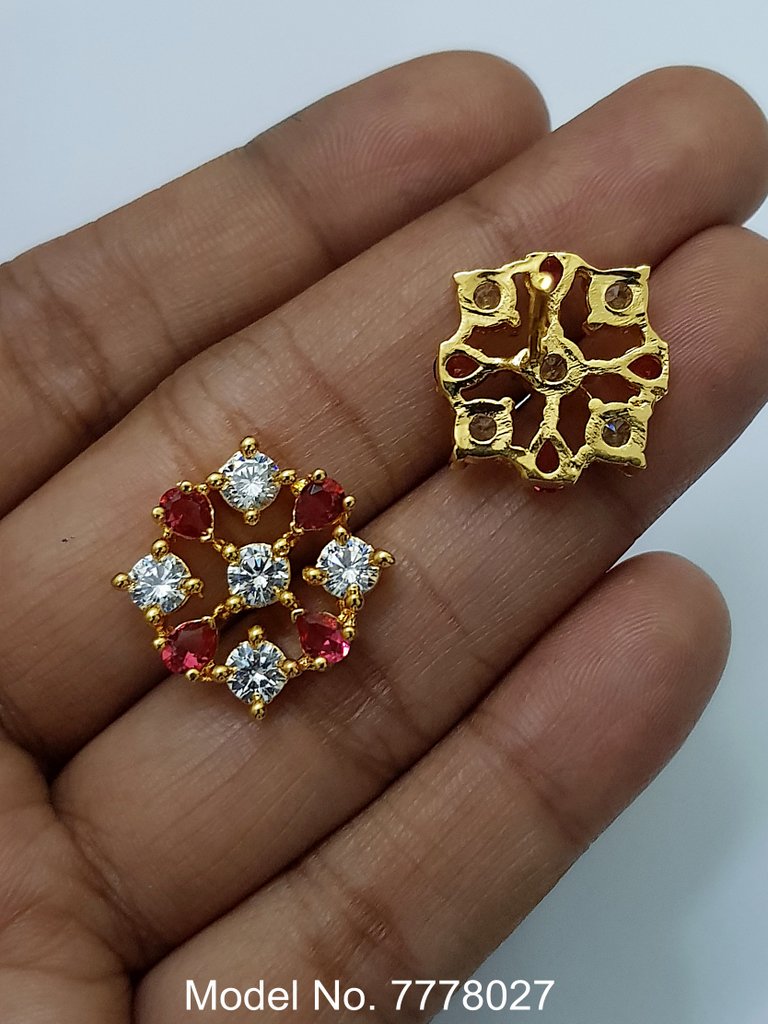 Handcrafted zircon Studs | Royal Taste