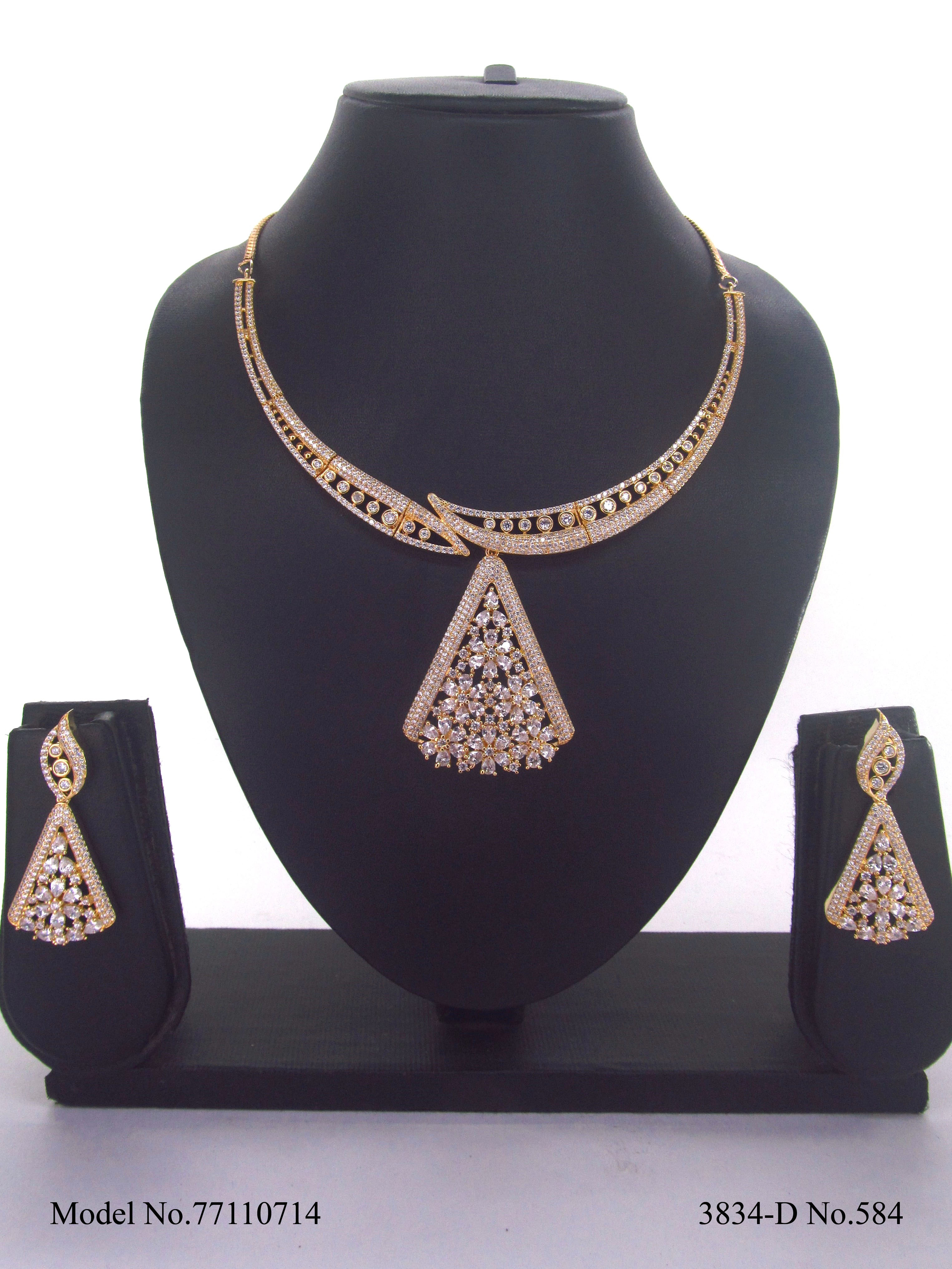 Light weighted CZ Necklace Set