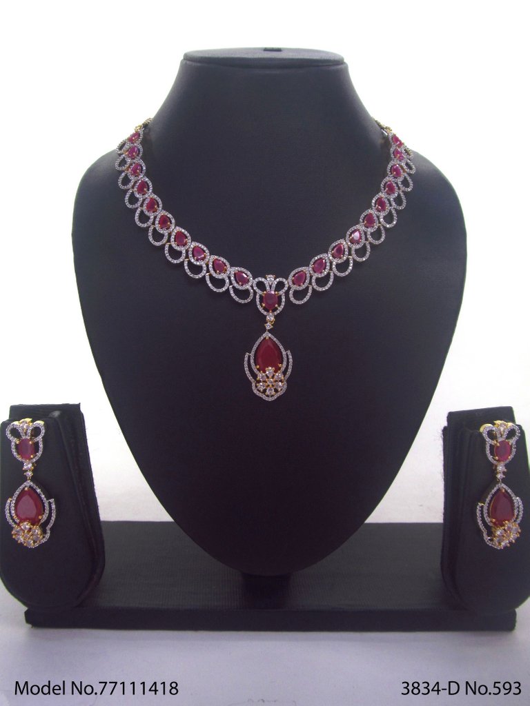 Classic Necklace | AD Jewellery | Handcrafted
