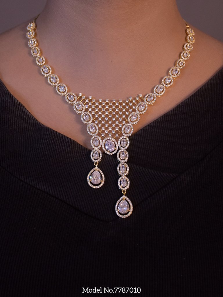 Fashion Necklace Set | Artificial Diamonds / Zircons