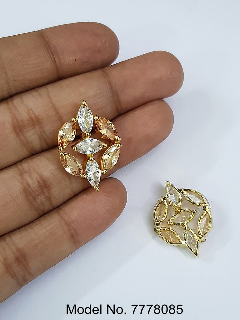 Glorious Stud Zircon Earring with AD stones