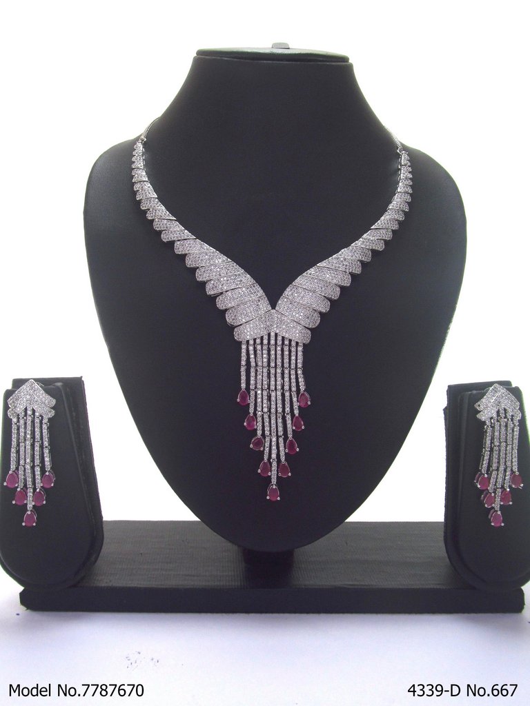 Fashion Necklace Set | Artificial Diamonds / Zircons