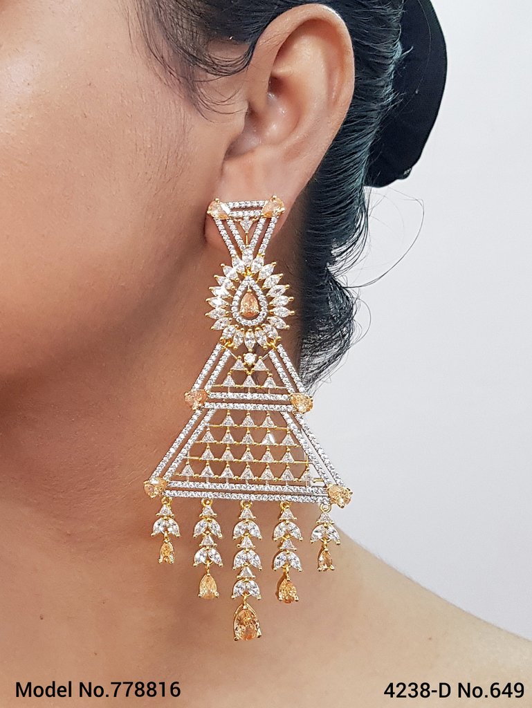 Flipkart.com - Buy club fashion factory Women's Fashion Earrings Rhinestone  Glass Resin Sweet Metal with Gems Ear dengal Earrings For Women Girls Alloy  Drops & Danglers Online at Best Prices in India