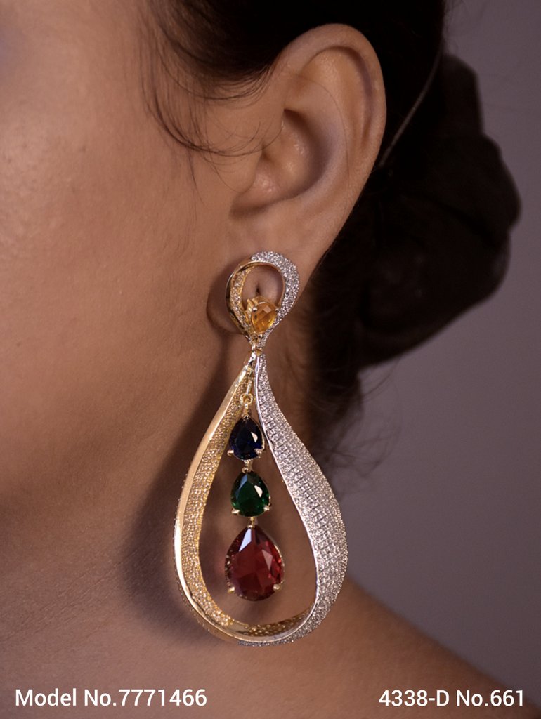 Original Zircon Long Earrings