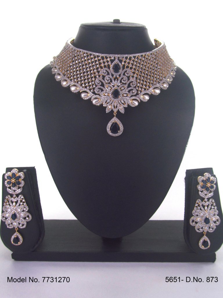 Articfical Diamond AD Necklace Set