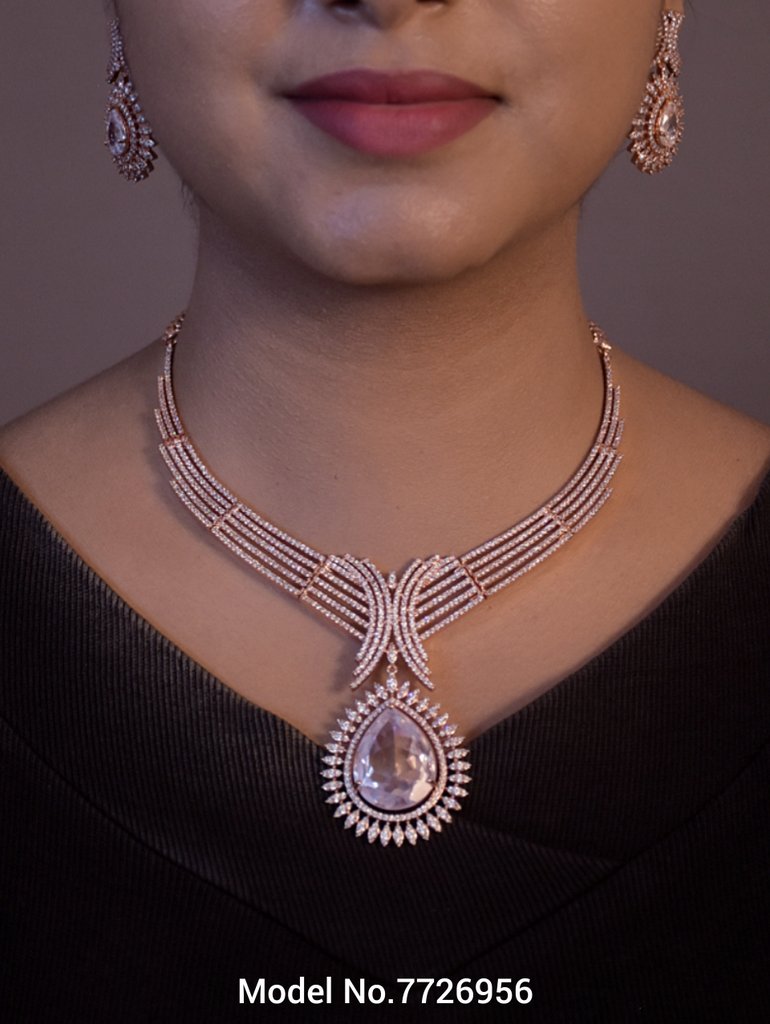 Fashion Necklace Set | Artificial Diamonds / Zircons