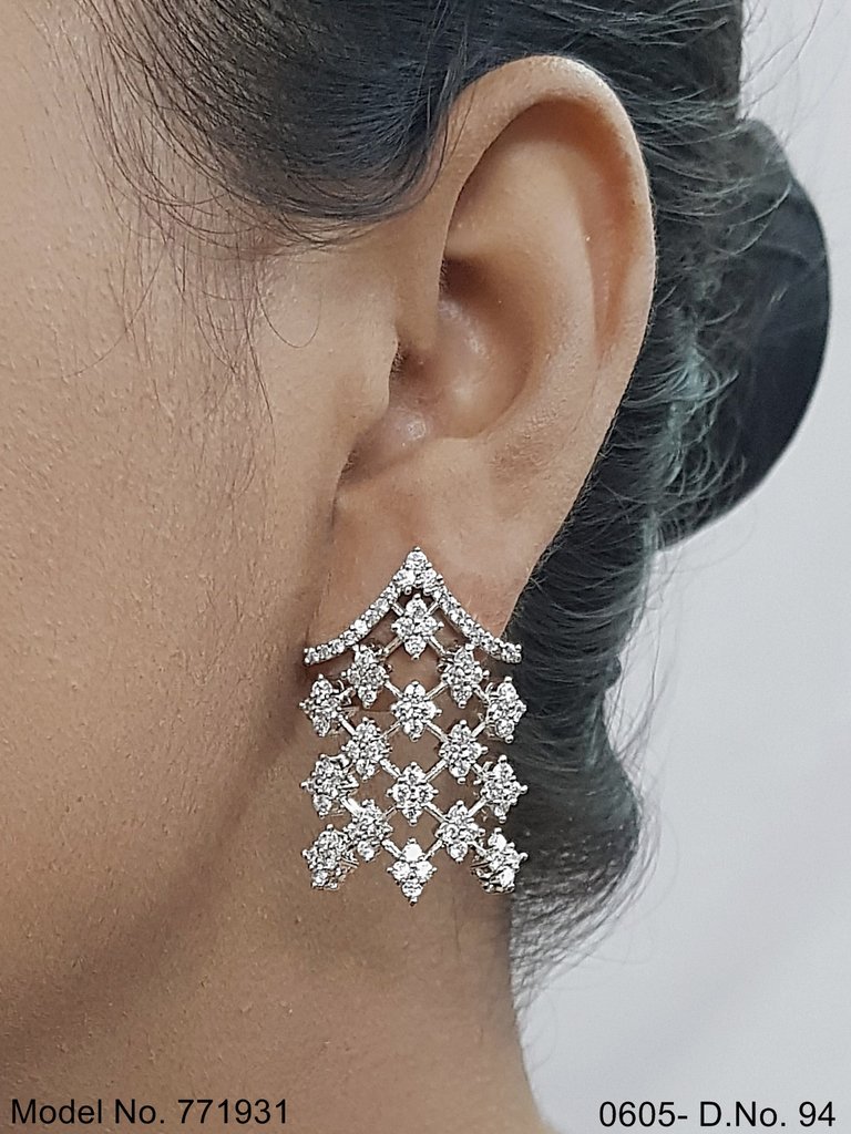 Cubic Zirconia Non-Dangling earrings