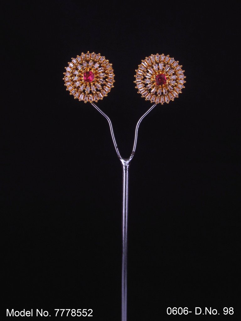 Cubic Zirconia Non-Dangling earrings