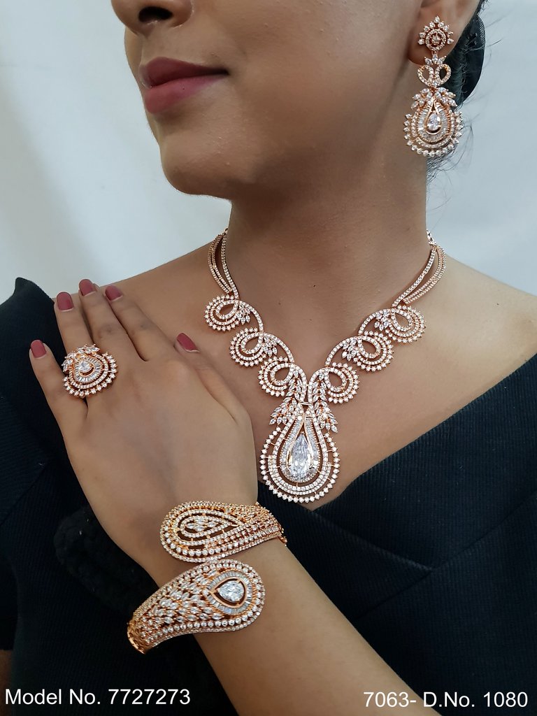 Imitation Diamond Cz Jewelry Set