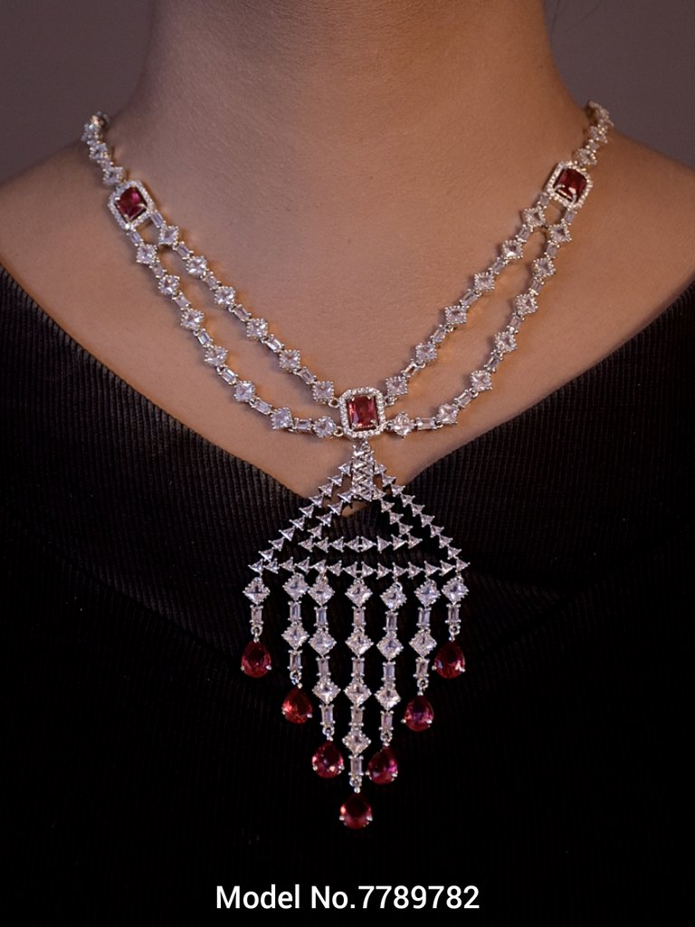Traditional Design | American Diamond Jewelry Set