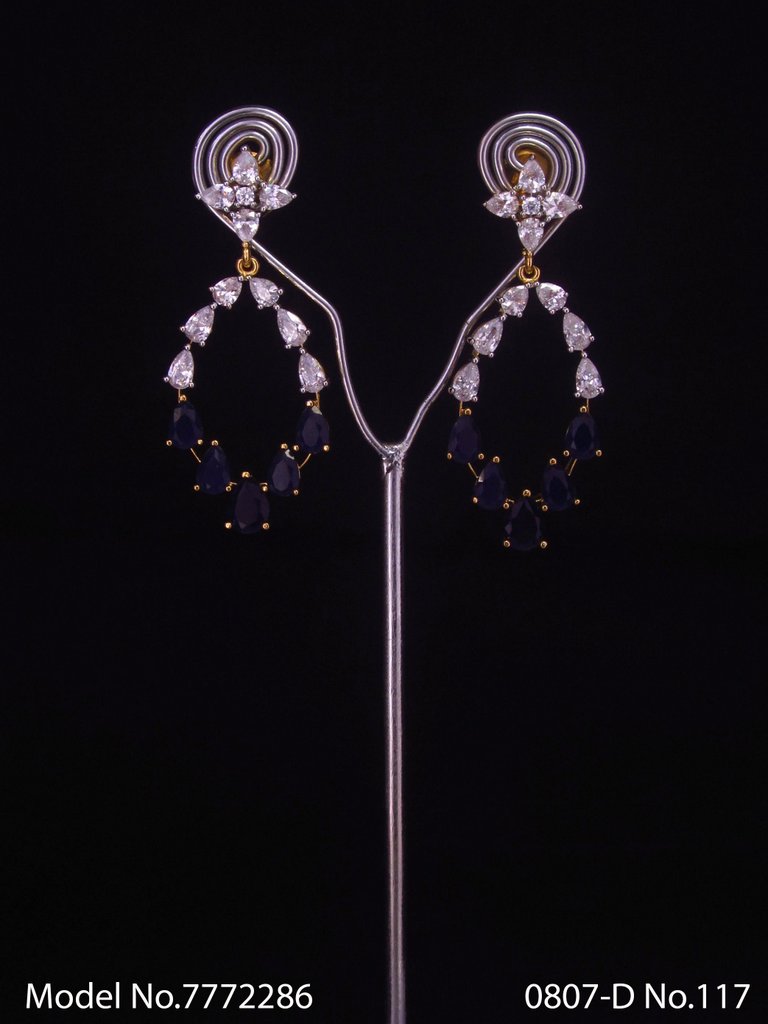 Statement Earrings with AD stones