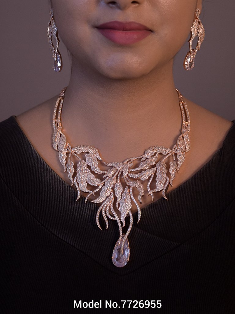 Traditional Design | American Diamond Jewelry Set