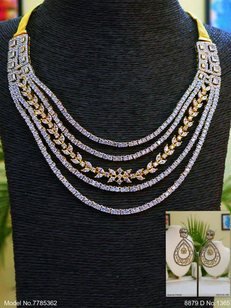 Traditional Design | American Diamond Jewelry Set