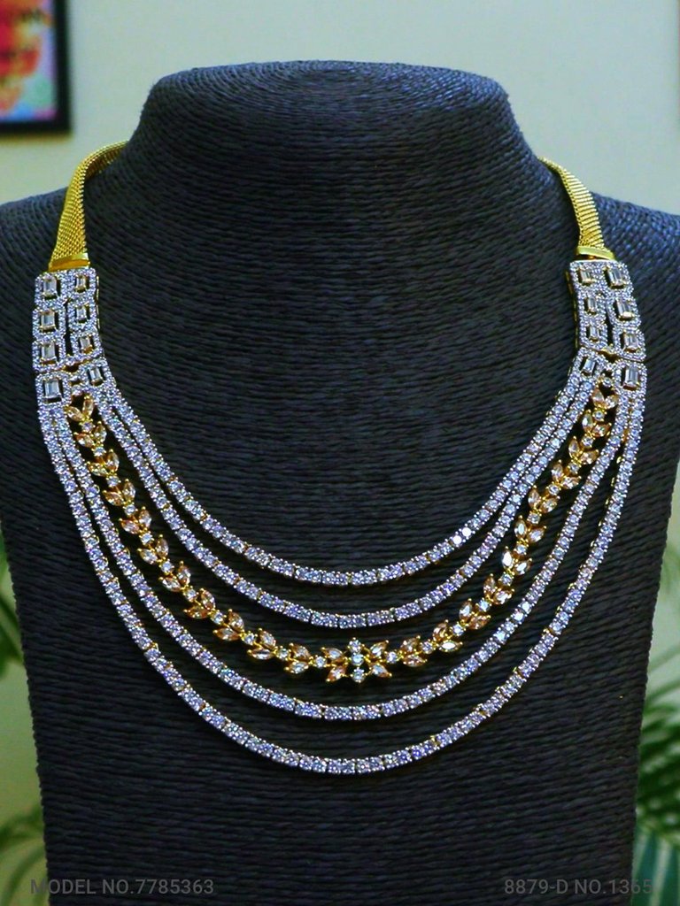 Fashion Necklace Set | Artificial Diamonds / Zircons