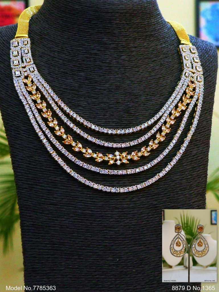 Fashion Necklace Set | Artificial Diamonds / Zircons