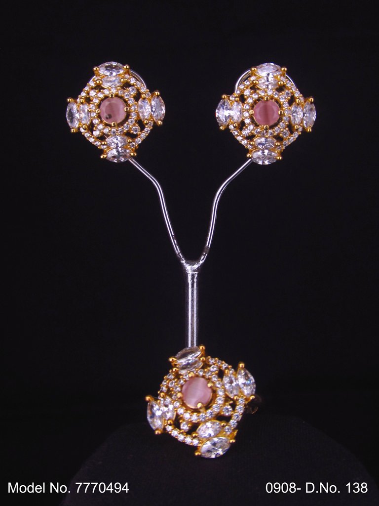 CZ Earring With Finger Rings